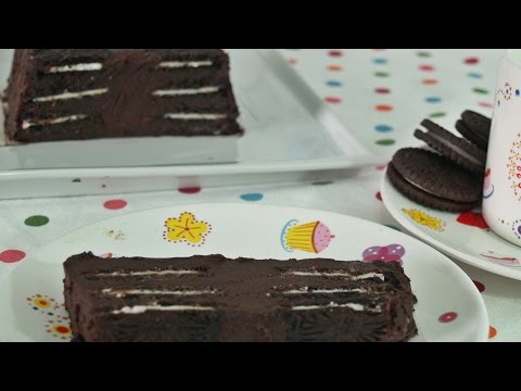 Tarta Oreo de chocolate sin horno
