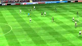 Stupid Referee in FIFA 11 blocks and tackles down Player