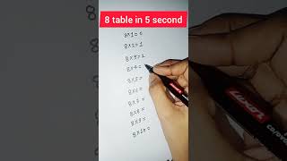 8 ki table ki easy trick #easymathtricks #mathematics #mathstricks #mathshorts #maths#viral#veryeasy