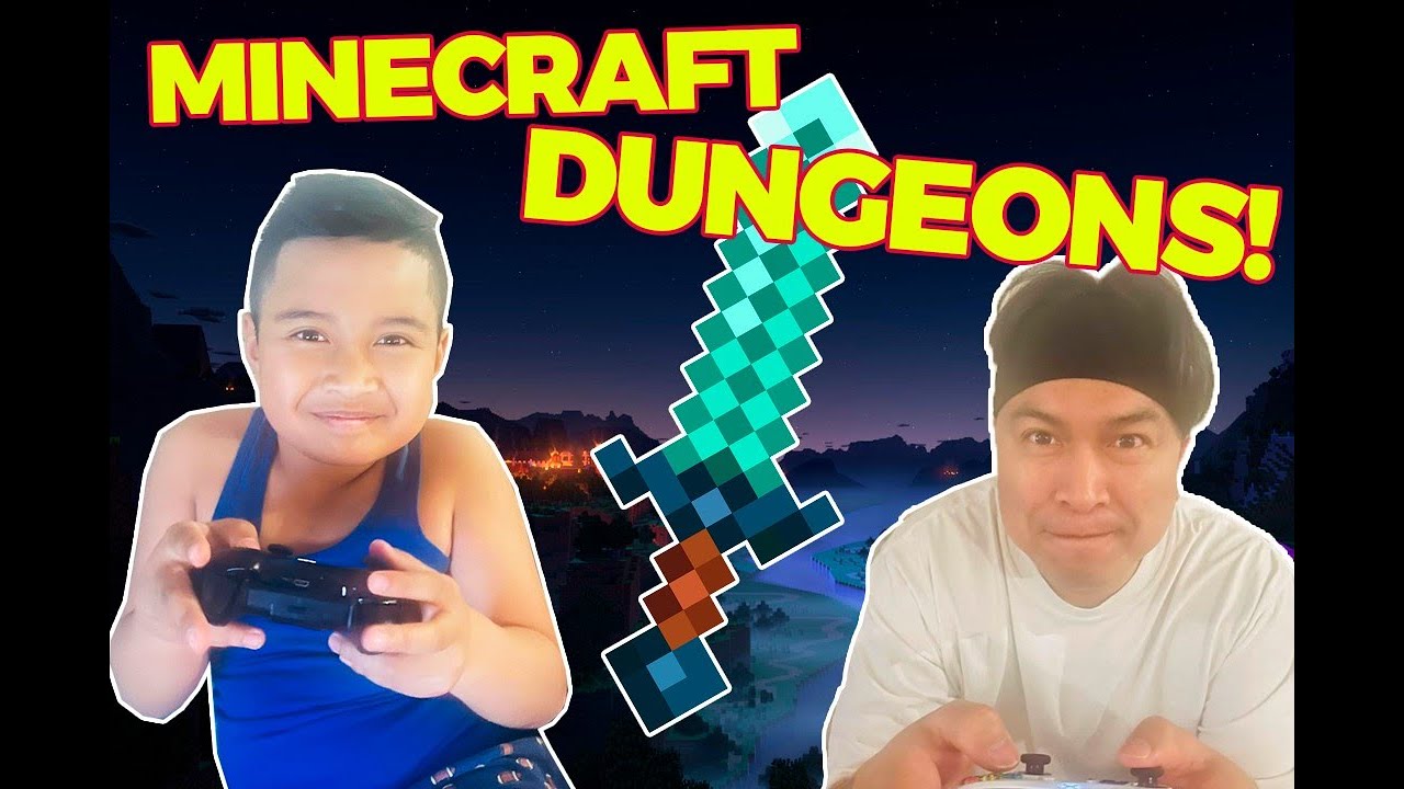Minecraft Dungeons: Teaching Dad How To PLAY - YouTube