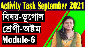 New Model Activity Task Class 8 September 2021 |  Geography Part 6 | Module 6 | One-Click Solution