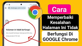 Cara Memperbaiki Kesalahan Halaman Ini Tidak Berfungsi di GOOGLE Chrome