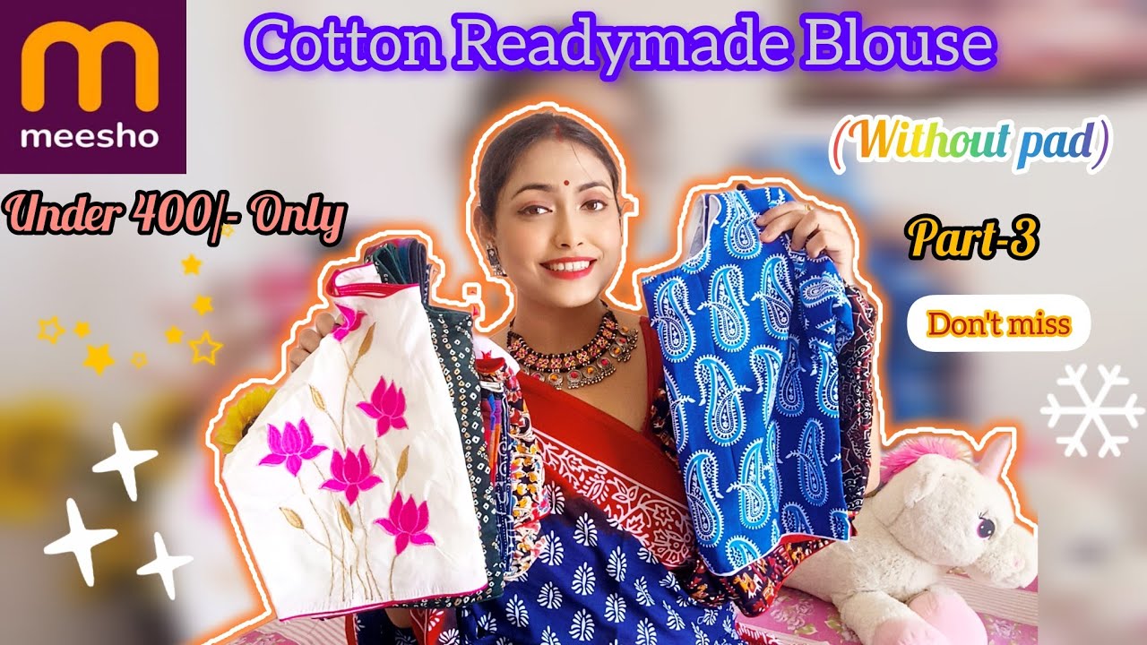 🌼meesho Cotton Readymade Blouse Haul🌼 Affordable Cotton Blouse Haul🌼 
