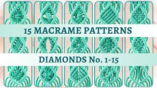 Details 1° SET OF PATTERNS ➡️ DIAMONDS No.1-15 Update