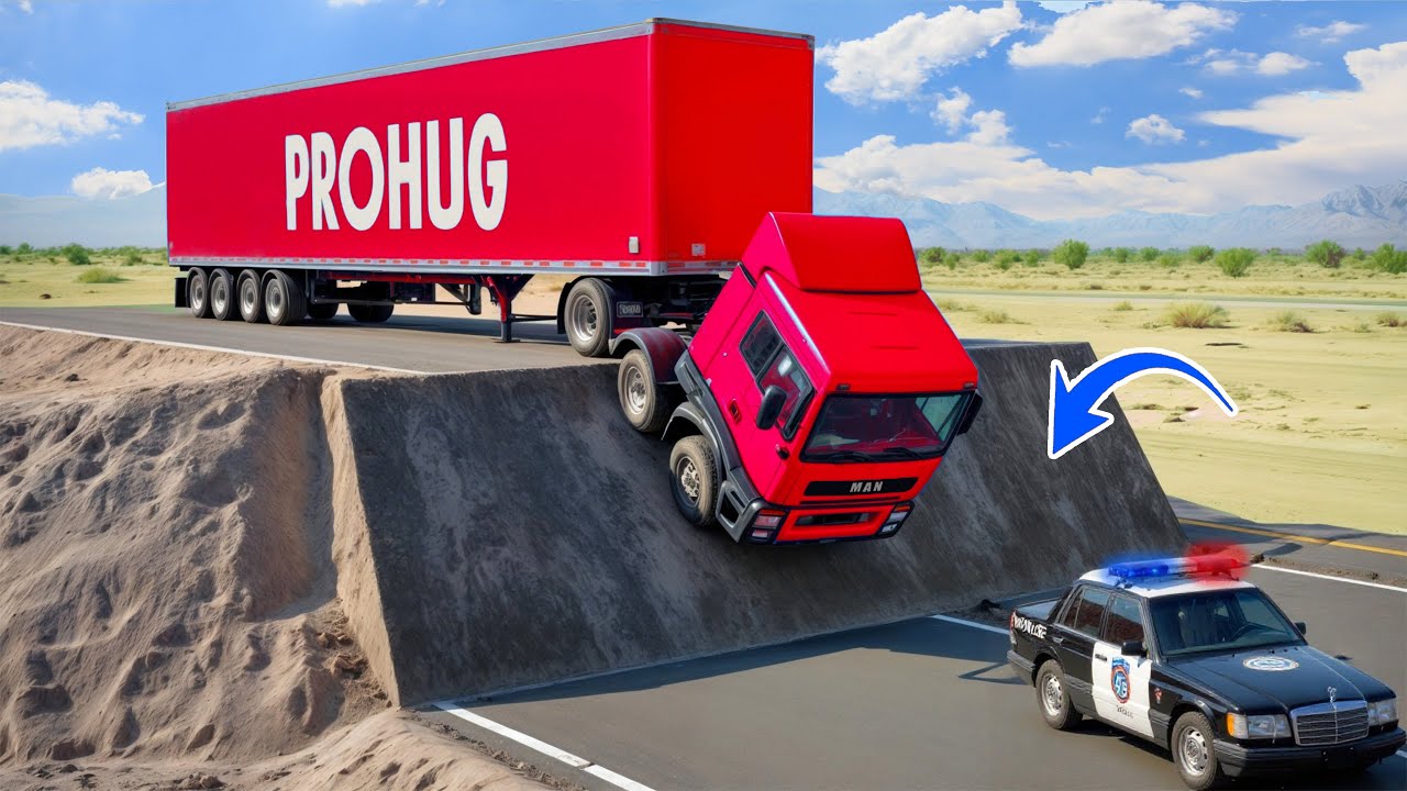 Cars vs Unfinished Road Challenge #2 in Beamng.Drive 2025!