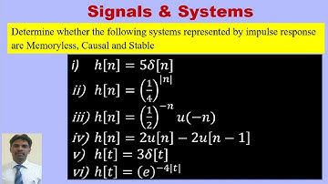 Determine whether the system is memoryless,  causal and stable