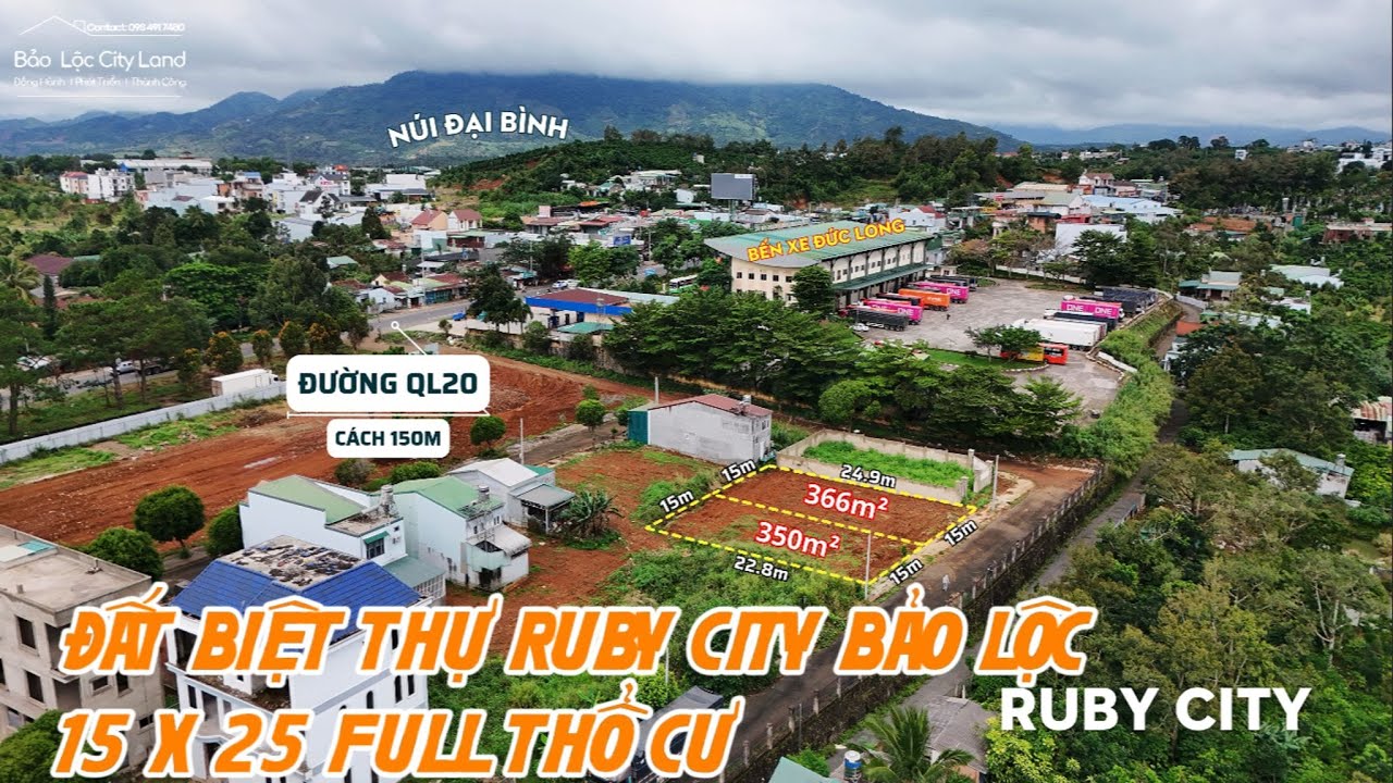 Đất biệt thự Bảo Lộc, 2 lô liền kề full thổ cư, lý tưởng để làm biệt thự, nhà vườn, an cư, đầu tư