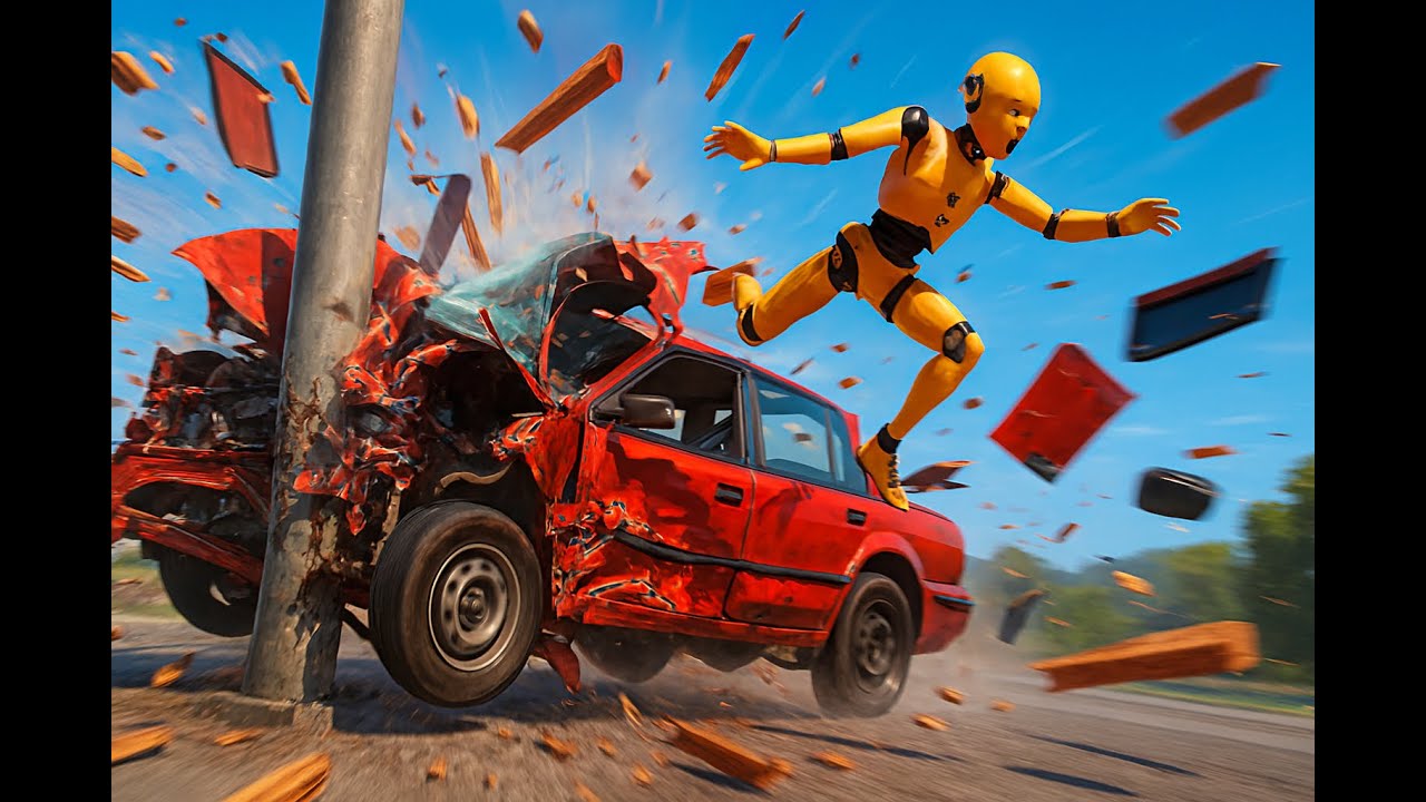 Insane Realistic Car Crashes in BeamNG.drive! | Lag Life!