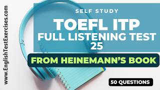 TOEFL ITP Listening Practice Test 25 | Full Mock Exam with Answers #TOEFL #TOEFLITP #TOEFL2026