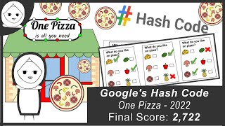 "One Pizza" 🍕 Practice Problem Solution | Google Hash Code Competition 2022
