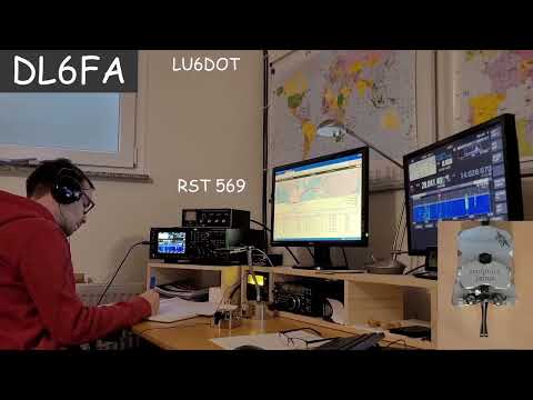 CW DX QSO DL6FA with LU6DOT 11500km to Buenos Aires Argentina Morse basic 25WPM DOK F38 Begali Janus