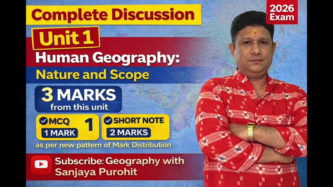  Human Geography  | 3 Marks Complete Discussion #CHSE #Geography2026 #kalahandi#class12geography # 