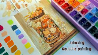 Cozy art vlog ✨️🍃 + Himi gouache unboxing (twin set)🌿 ASMR