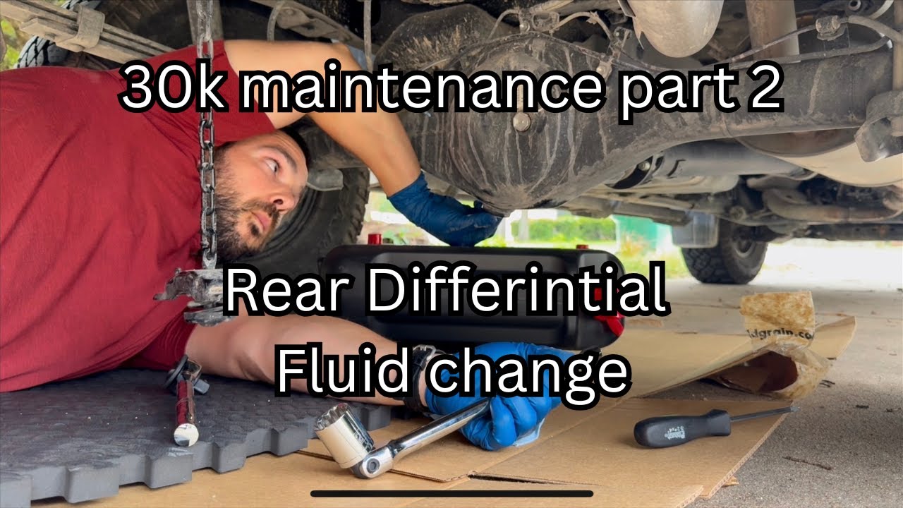 Rear differential fluid change easy as pie - YouTube