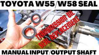 Toyota Lexus W55 W58 Manual Transmission Seal Replacement