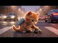 Kitten Saves Baby Turtle From Busy Road 🐱🐢🚗 Emotional Rescue Story for Kids ❤️✨