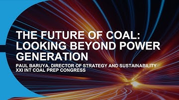 The Future of Coal: Looking Beyond Power Generation