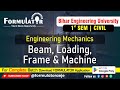 Engineering Mechanics: Beam, Loading, Frames & Machines | Full Concept Explained