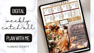 DIGITAL PLAN WITH ME | SEPTEMBER WEEKLY SPREAD | PLAN WITH ME USING GOODNOTES 6 | CATCH-ALL PLANNER