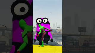 GTA 5 Ragdoll Challenge: Spiderman vs Minion Epic Water Jump Fails 57