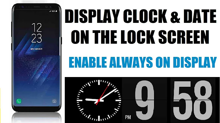 How to add data and time (CLOCK) in mobile phone screen lock