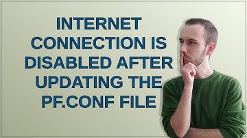 Internet connection is disabled after updating the pf.conf file