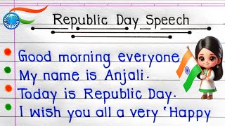 Republic Day Speech 2026  10 Lines Speech On Republic Day In English 