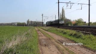 [CT] Captrain Class 66 6609 met SNCF Fret 467460 in de bocht bij Ekeren 03-05-2013