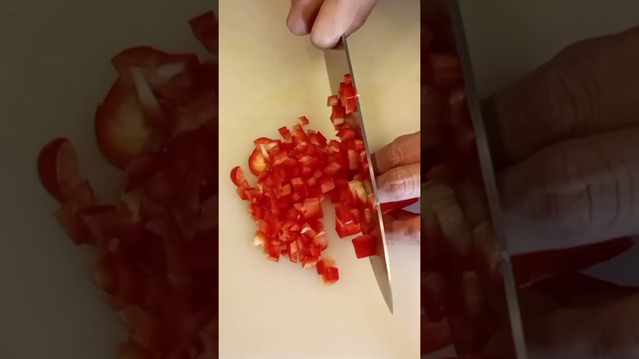 how to cut bell pepper : for salad 