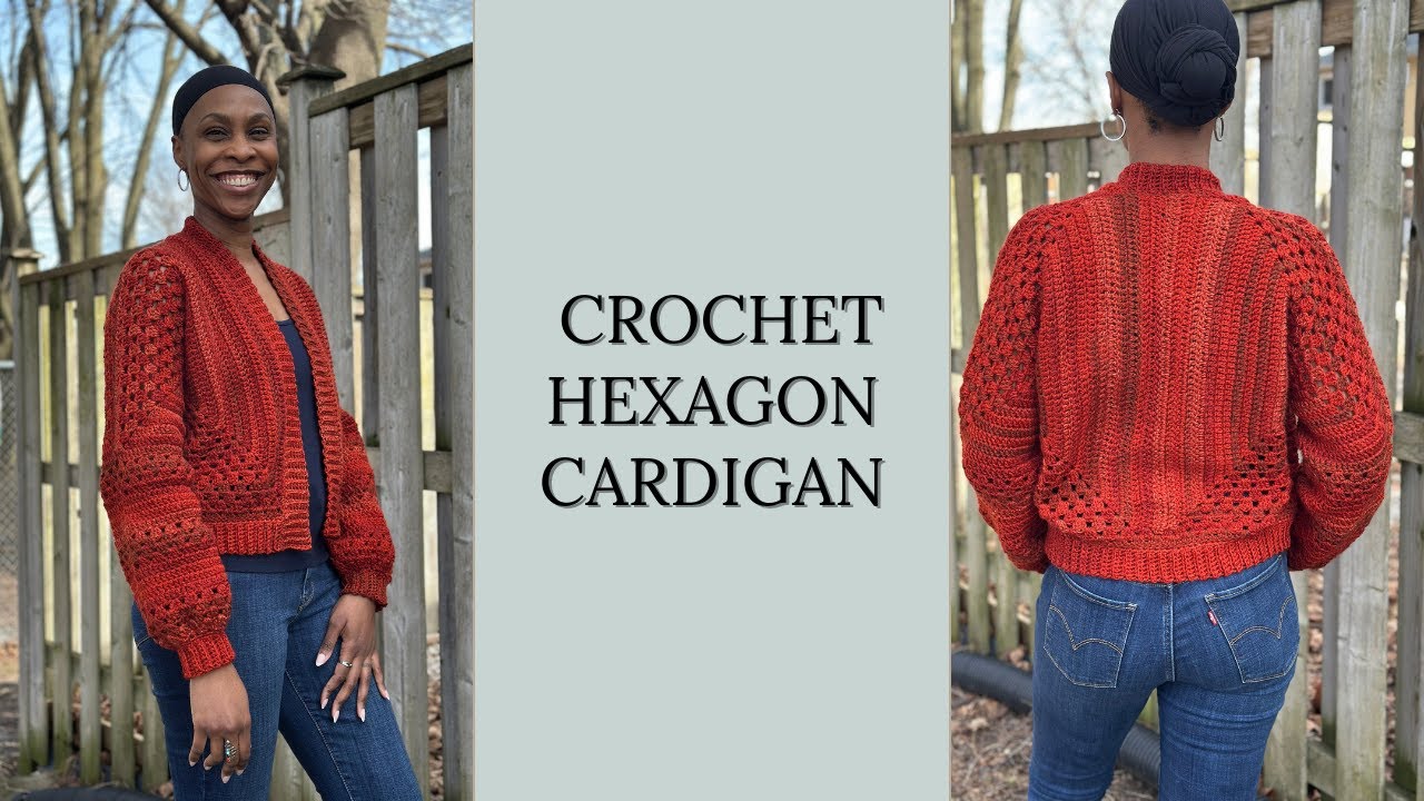 Crochet Hexagon Cardigan | Mixed Crochet Hexagon Cardigan | Crochet Cardigan | DIY Crochet
