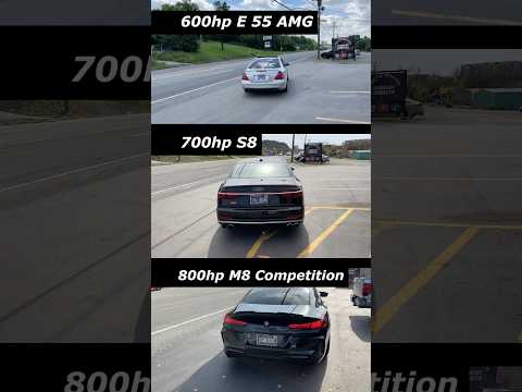 600hp AMG vs 700hp S8 vs 800hp M8!