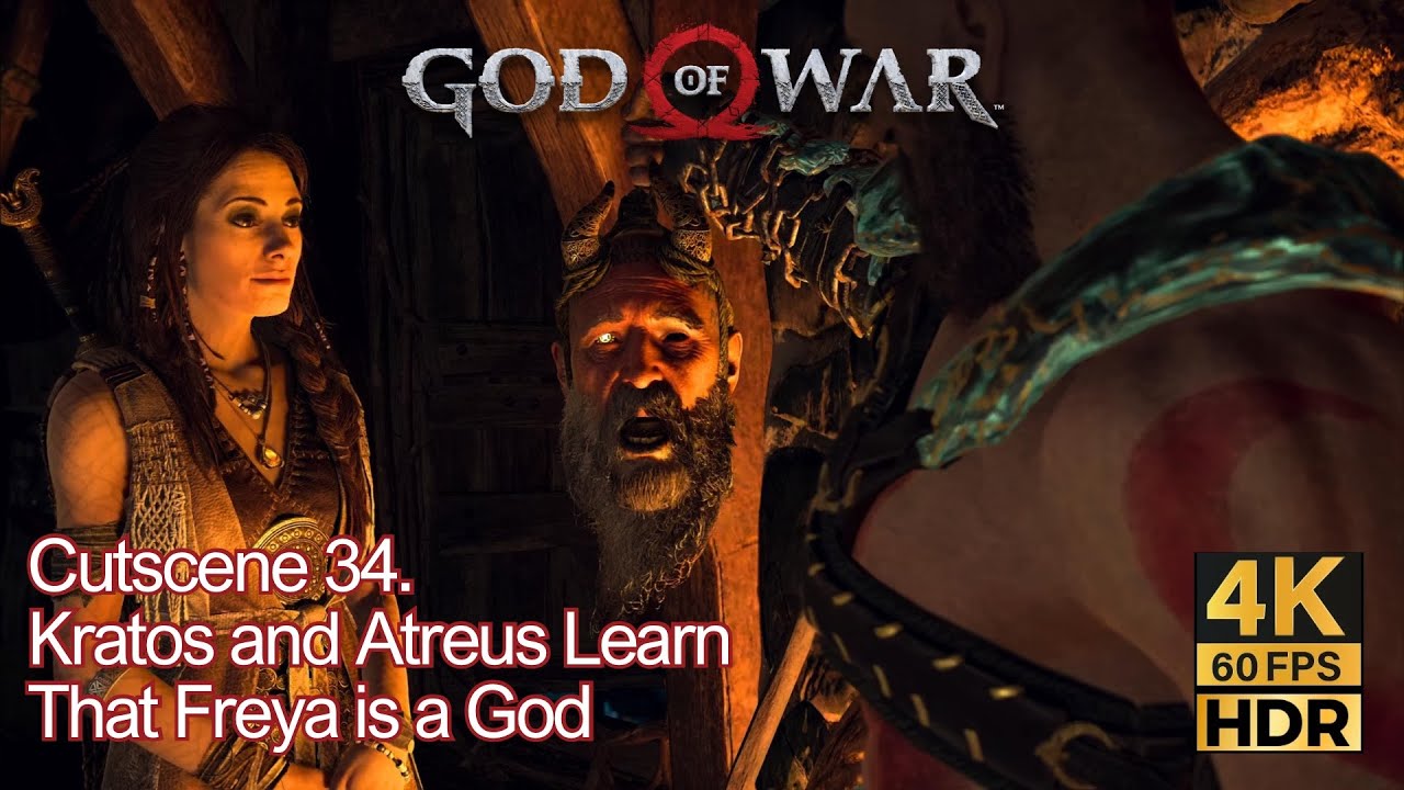Kratos and Atreus Learn That Freya is a God Cutscene 34. God of War ...