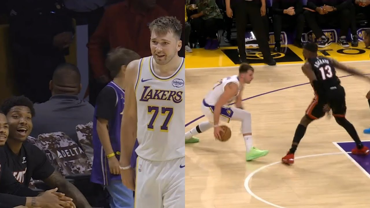 Luka Doncic cooks Bam Adebayo the play after Heat bench had words for ...