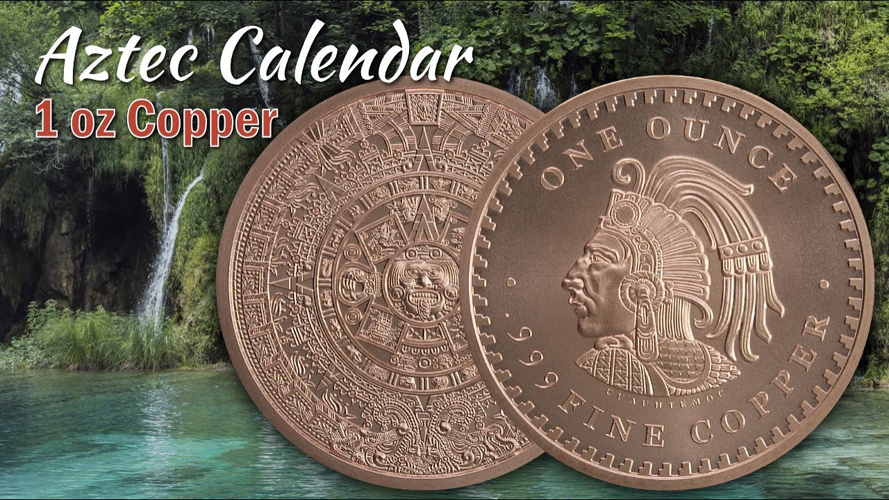 Aztec Calendar 1 oz Copper Round