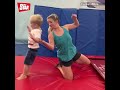 Toddler perfects front flip after years of practice