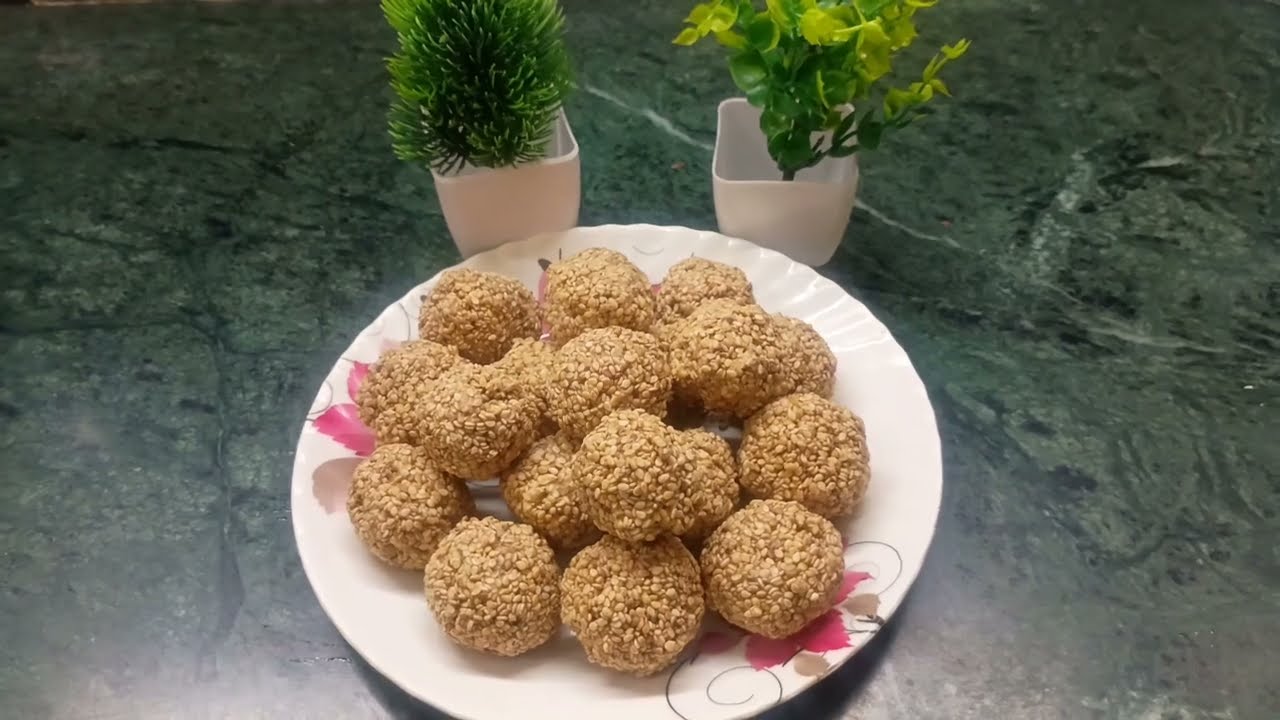 कैल्शियम और आयरन  से भरपूर तिल गुड़ लड्डू,Til gud ladoo,til ladoo recipe