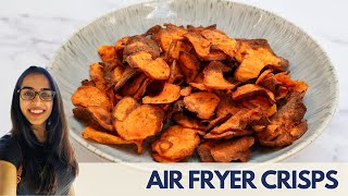 Crispy Air Fryer Sweet Potato Chips Easy & Healthy Snack