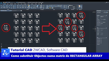 Tutorial CAD: Como Substituir Um ou Mais Objectos Numa Matriz do Comando RECTANGULAR ARRAY do ZWCAD