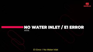 How to Fix E1 Error Code on Lloyd Novante Washing Machine | No Water Inlet Guide