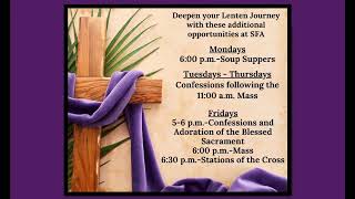 March 8, 9:00 a.m.  Mass St. Francis of Assisi