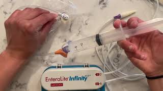 Starting/ Ending a pump feeding with Moog EnteraLite Infinity pump