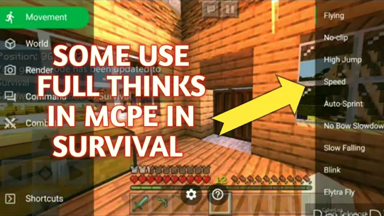 Some usefull things in minecraft pe in survival in hindi - YouTube
