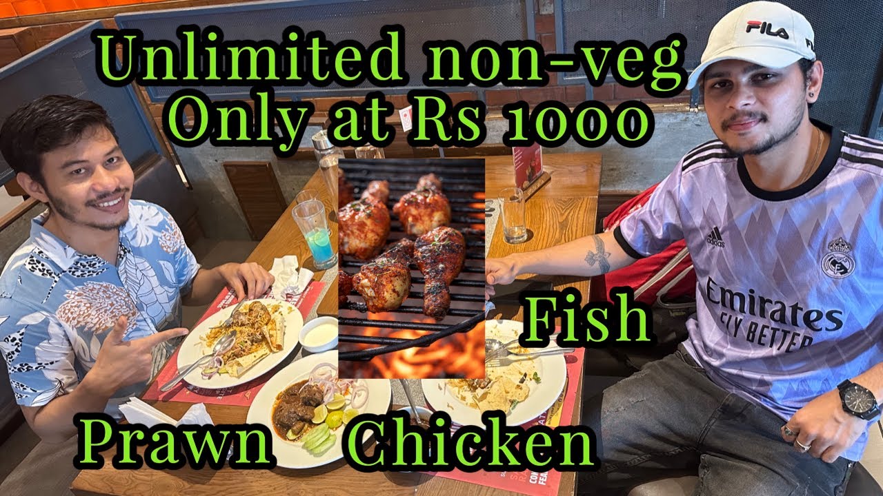 Eating unlimited non veg at just Rs 1000 at Barbeque nation Vadodara #bbq #foodlover #vlog #trending