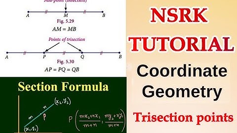 Trisection Points | 10th | Coordinate Geometry | Important Questions | SSC Exam | NSRK TUTORIAL