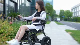 Carbon fiber electric lightweight wheelchair Demonstration