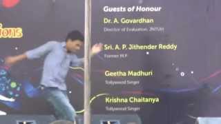 Vinay kollu's dance at V.J.I.T annual day