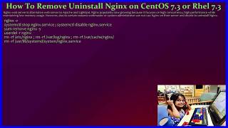 How To Remove Uninstall Nginx on CentOS 7.3