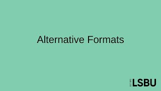 Moodle Alternative Formats