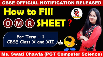 How to fill OMR Sheet for CBSE Term 1 Exams Class 10 and 12 | Term 1 OMR Sheet Instructions