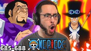 Sabo vs Fujitora! | ONE PIECE Episode 685, 686, 687 &amp; 688 REACTION!